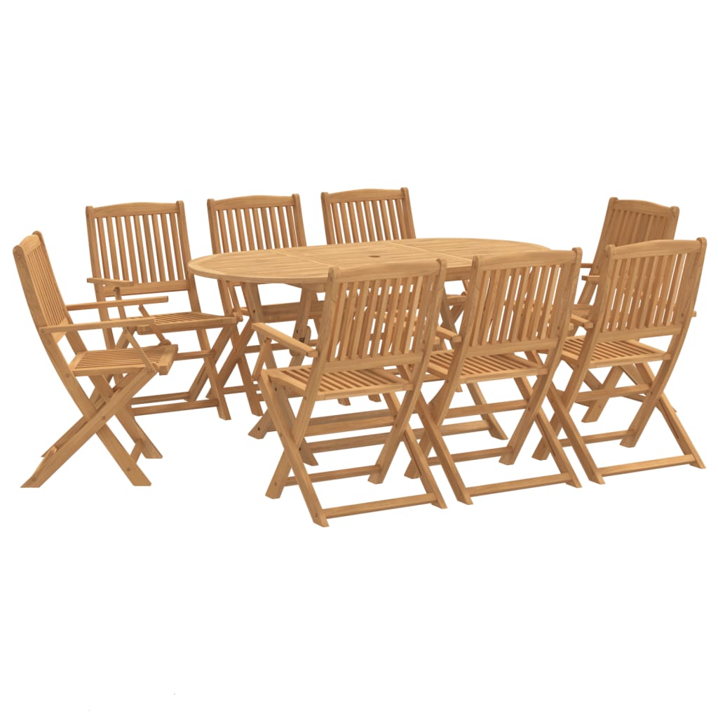Ensemble À Manger De Jardin 9 Pcs Bois D'acacia Solide