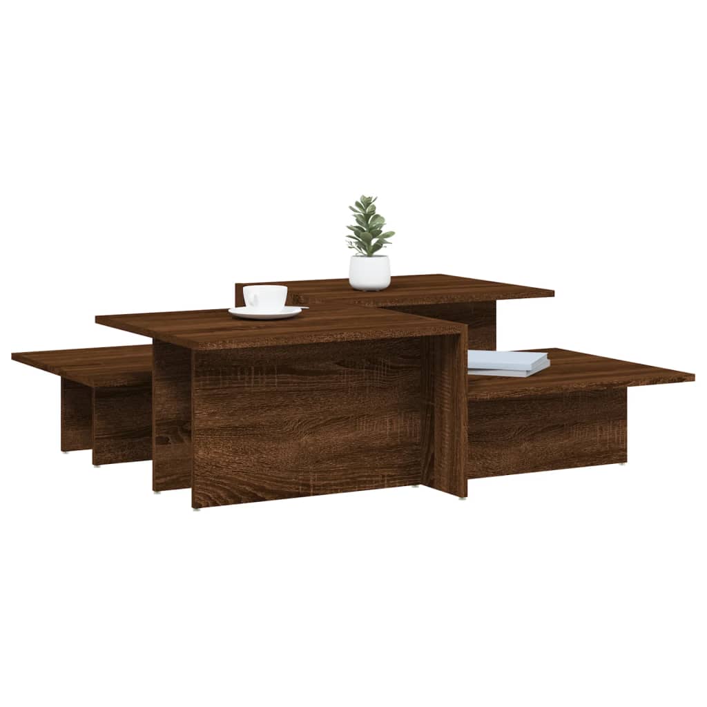 Tables Basses 2 Pcs Bois D'ingénierie