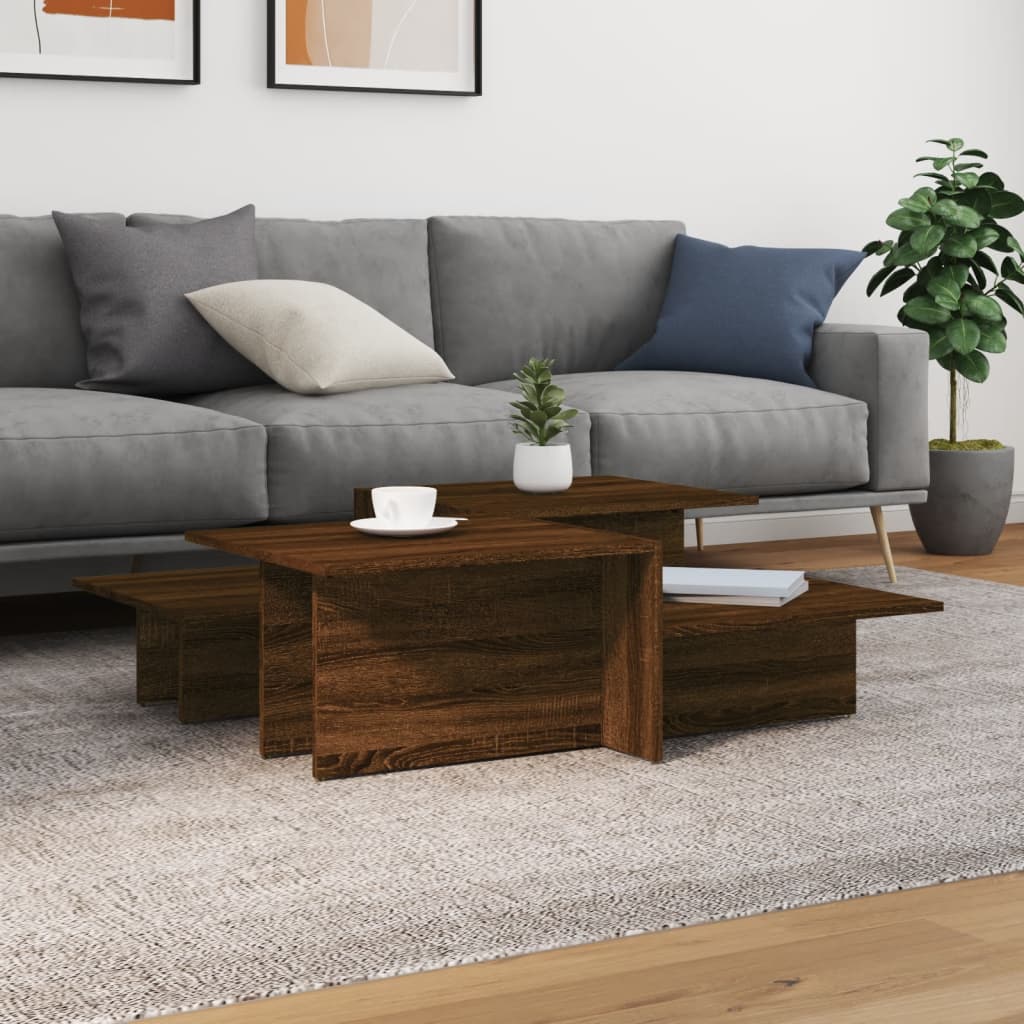 Tables Basses 2 Pcs Bois D'ingénierie