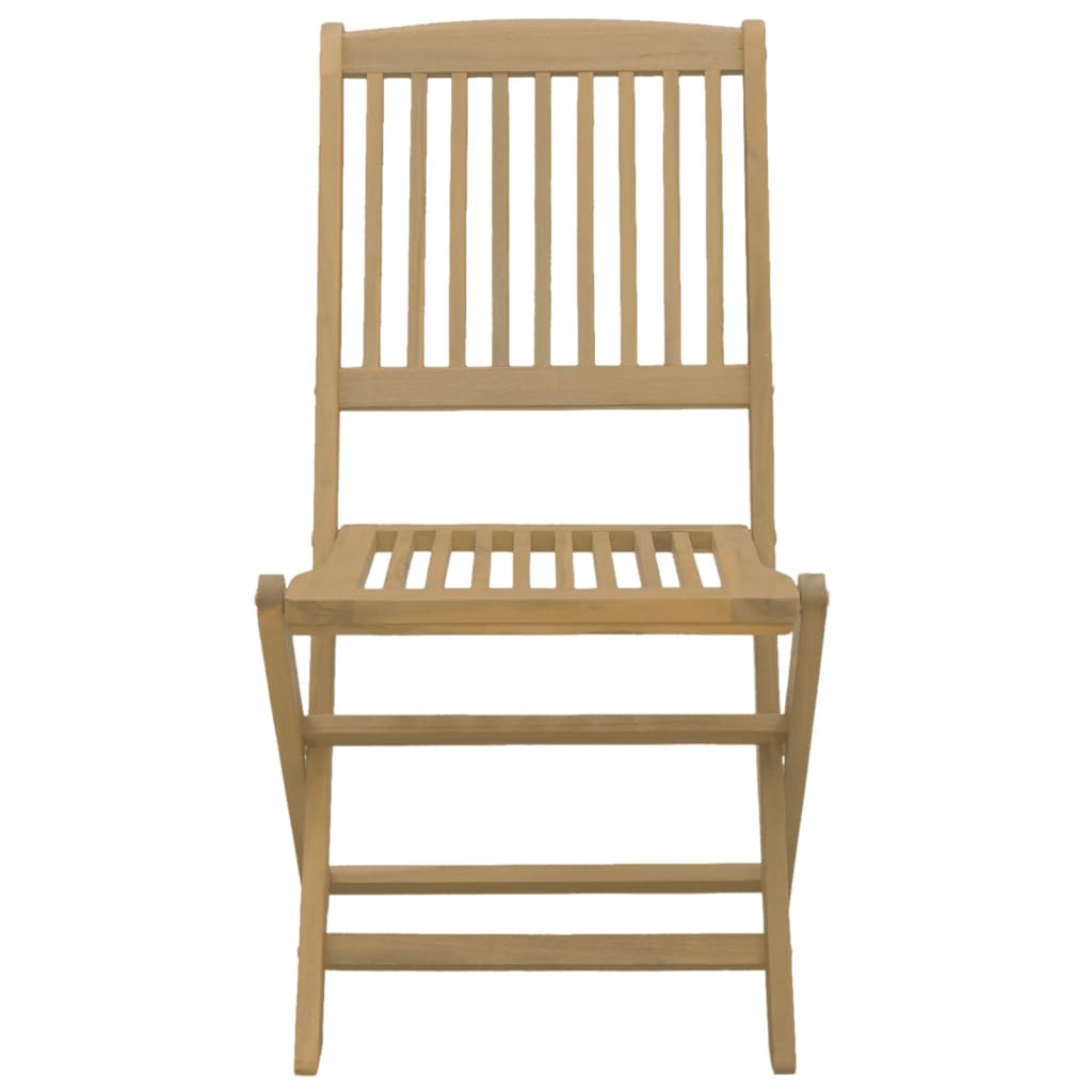 Chaises Pliantes, Lot De 2, 57 X 48,5 X 90 Cm, En Bois D'acacia Massif