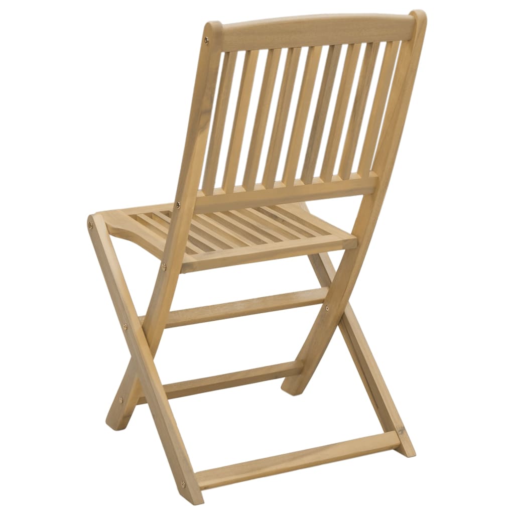 Chaises Pliantes, Lot De 2, 57 X 48,5 X 90 Cm, En Bois D'acacia Massif