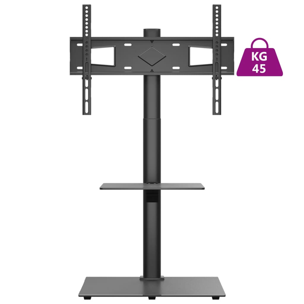 Meuble Tv D'angle 2 Niveaux Pour 32-65 Pouces Noir