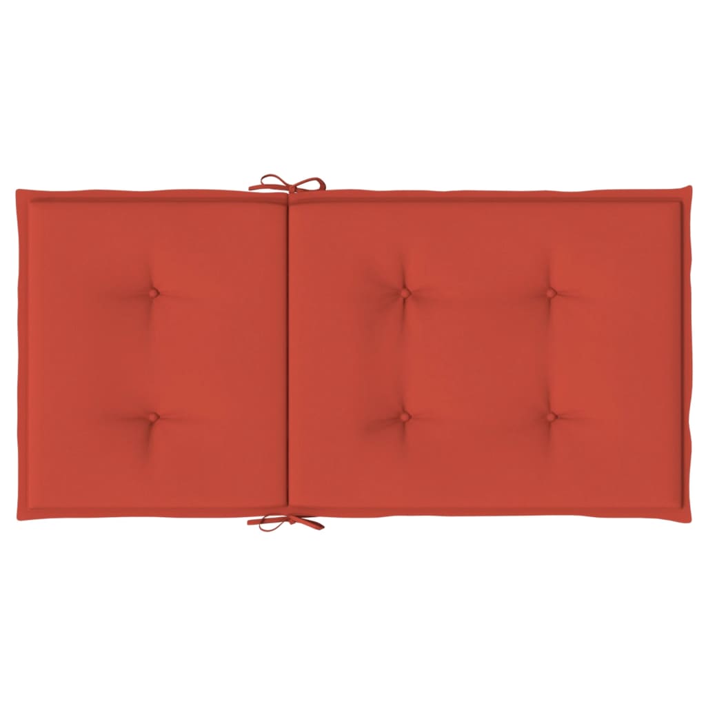 Coussins De Chaise À Dossier Bas Lot De 2 Rouge Mélangé Tissu