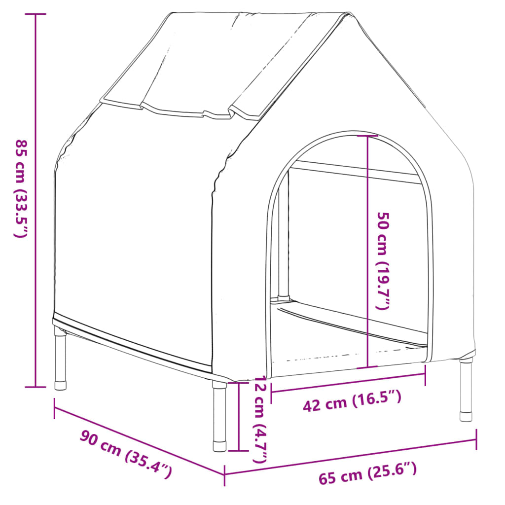 Niche Pour Chien Tissu Oxford Et Acier