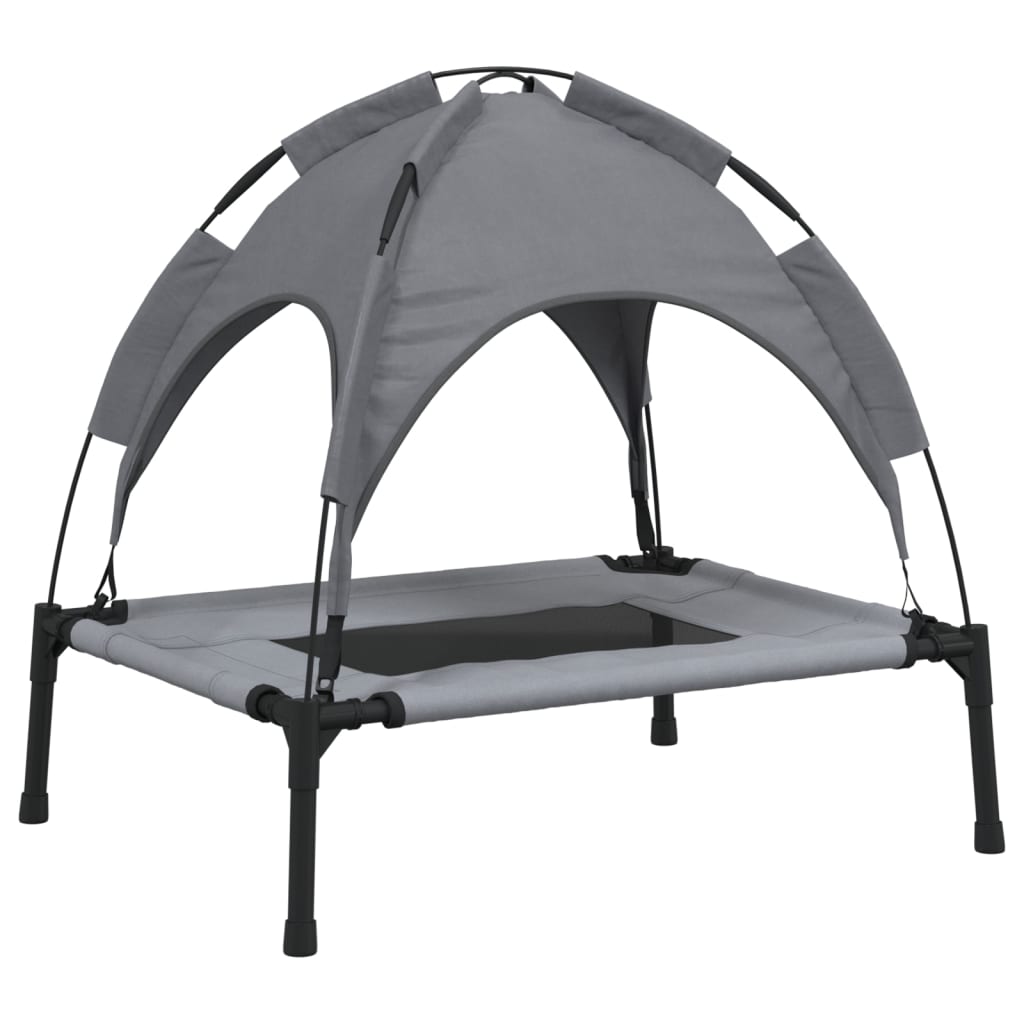 Lit Pour Chien Avec Auvent Tissu Oxford Et Acier