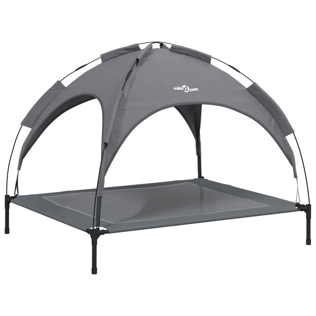 Lit Pour Chien Avec Auvent Tissu Oxford Et Acier