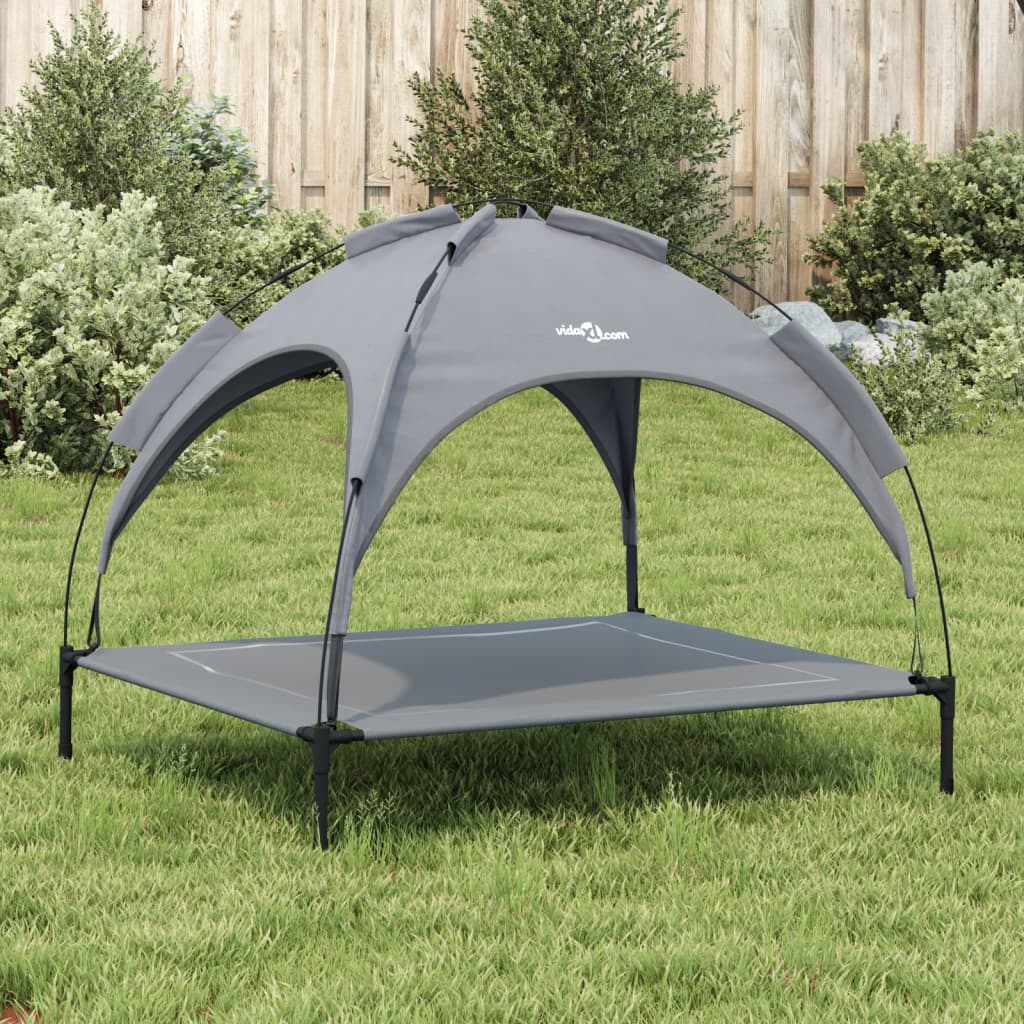 Lit Pour Chien Avec Auvent Tissu Oxford Et Acier