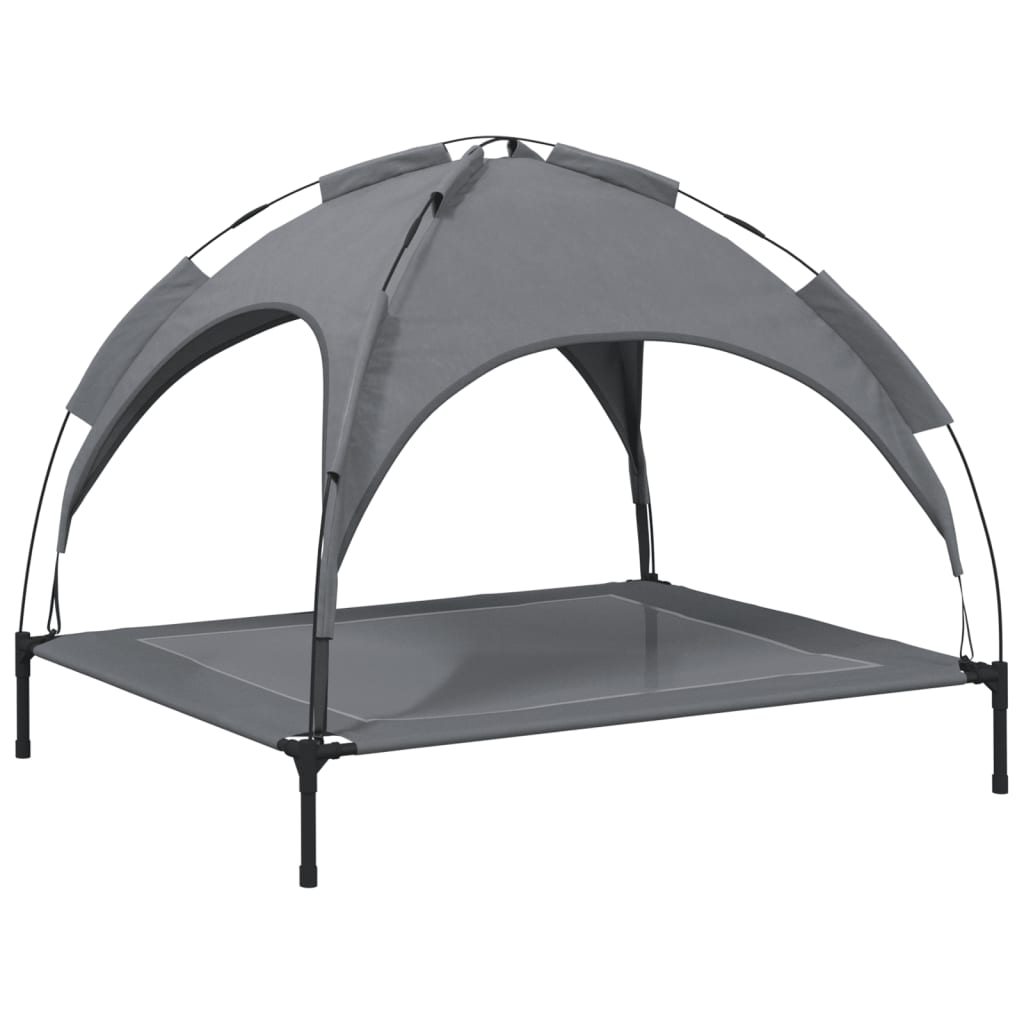 Lit Pour Chien Avec Auvent Tissu Oxford Et Acier