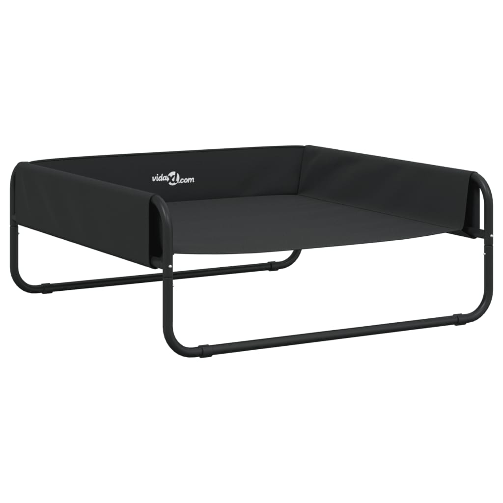 Lit Surélevé Pour Chien Anthracite Tissu Oxford Et Acier