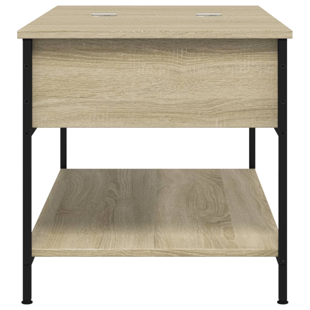 Table Basse 100X50X50Cm Bois D'ingénierie Et Métal