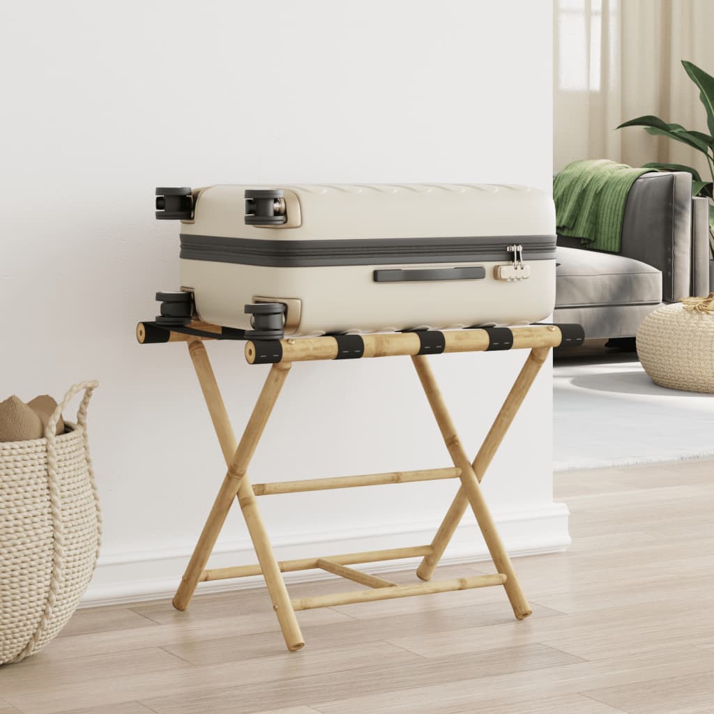 Porte-Bagages Pliant 62X42X50,5 Cm Bambou