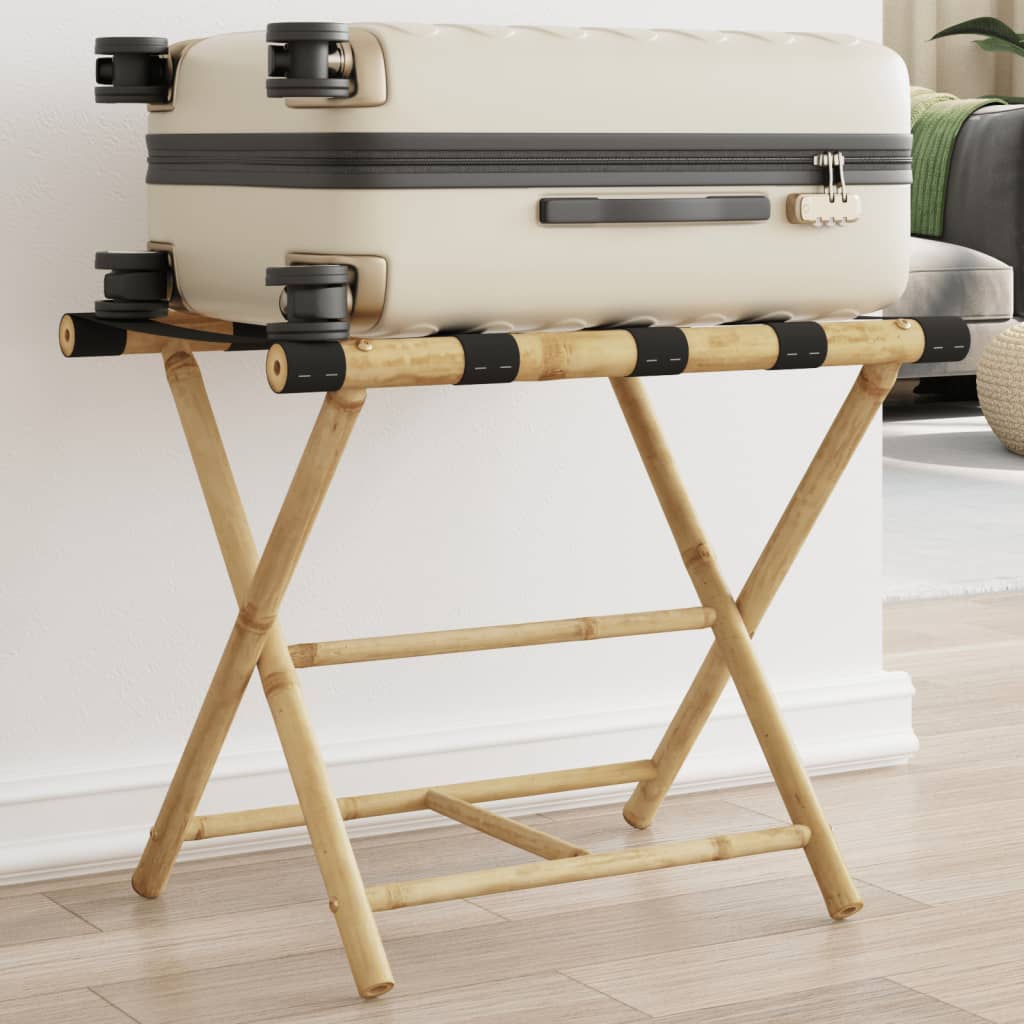 Porte-Bagages Pliant 62X42X50,5 Cm Bambou