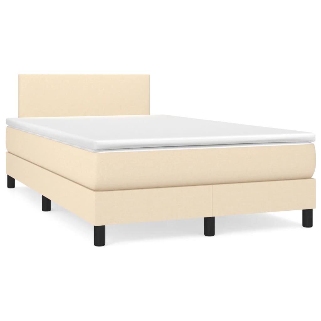 Lit À Ressorts Avec Tête De Lit Tissu