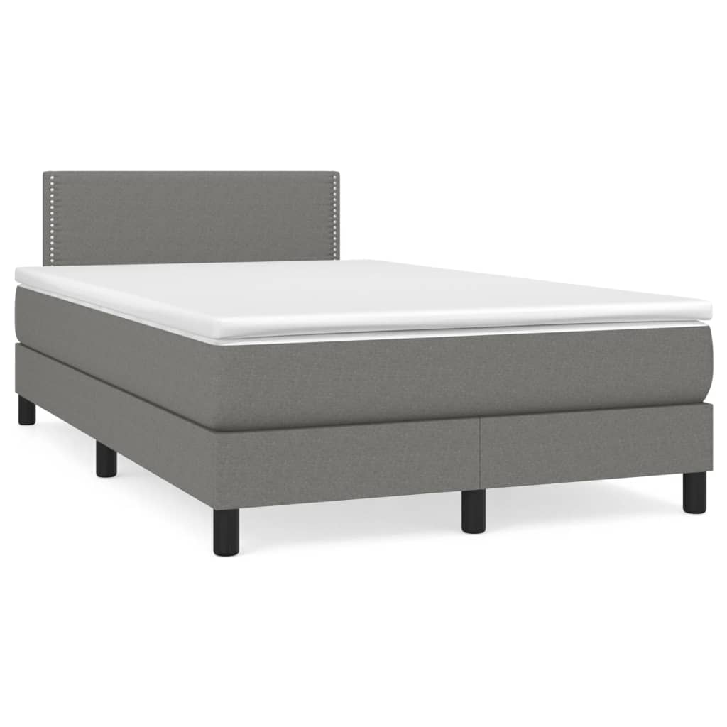 Lit À Ressorts Avec Tête De Lit Tissu