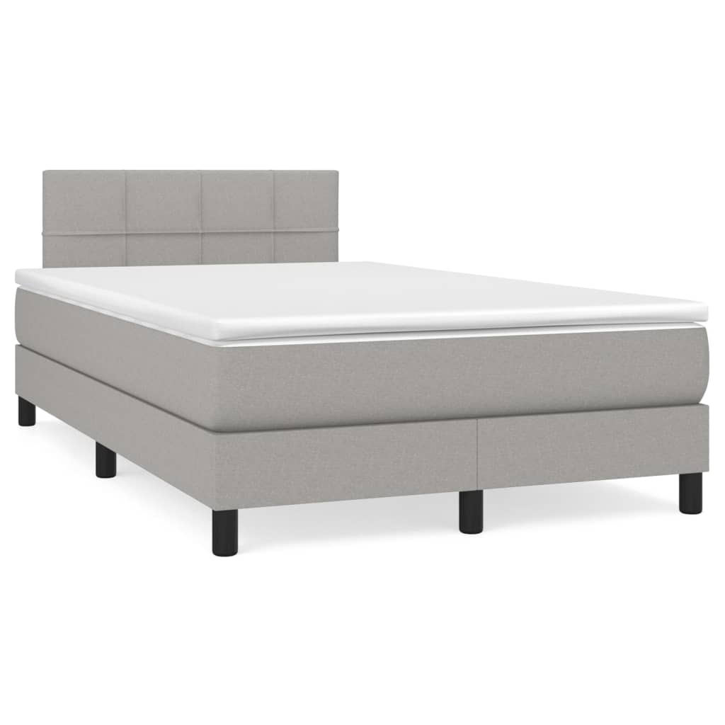Lit À Ressorts Avec Tête De Lit Tissu