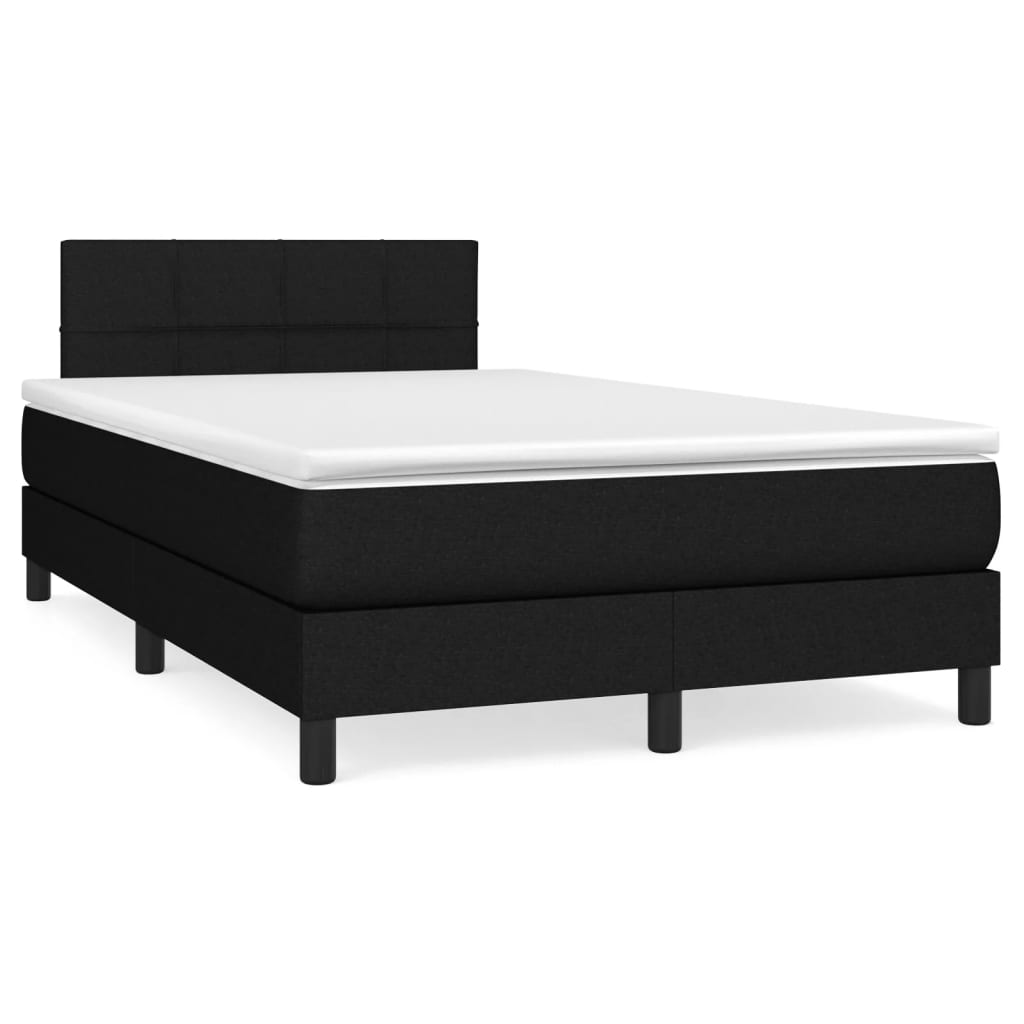 Lit À Ressorts Avec Tête De Lit Tissu