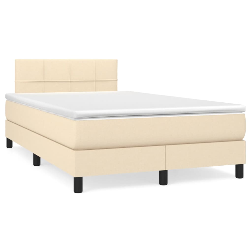 Lit À Ressorts Avec Tête De Lit Tissu