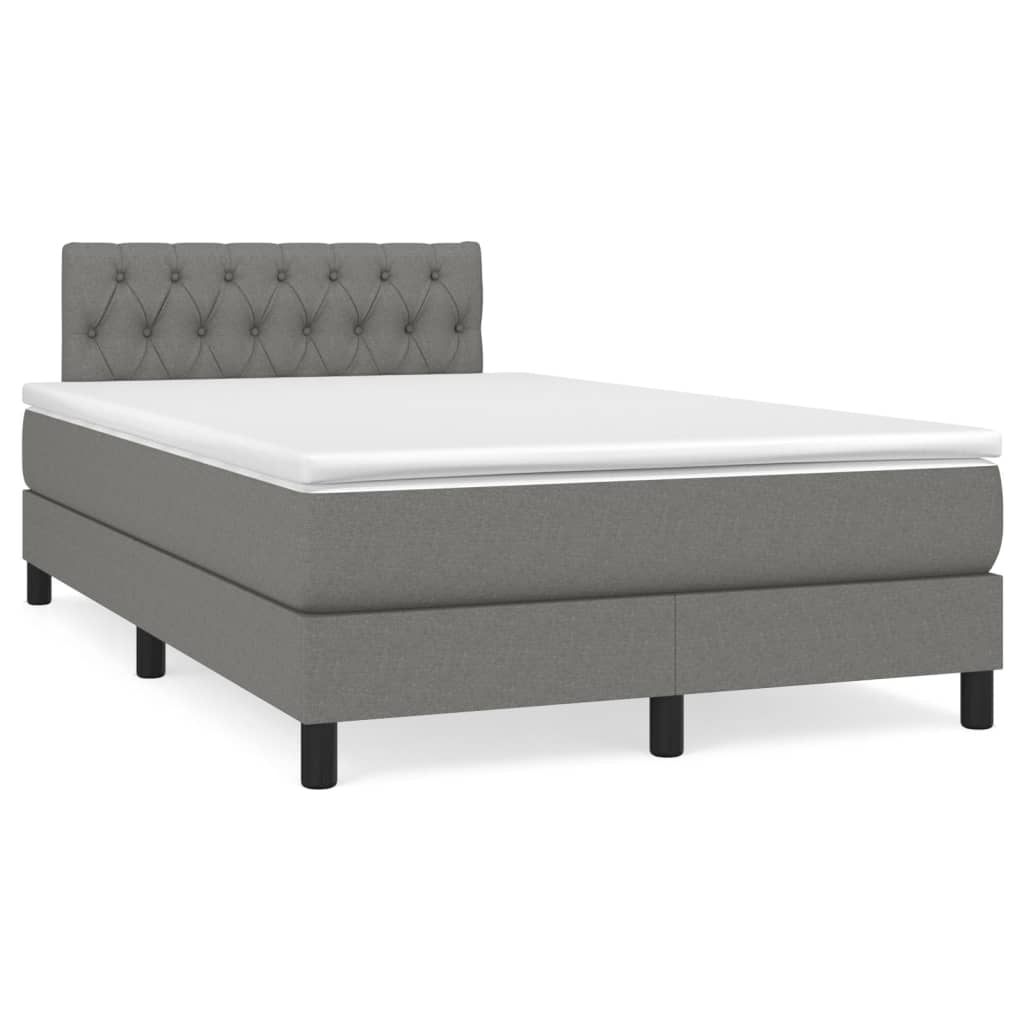 Lit À Ressorts Avec Tête De Lit Tissu