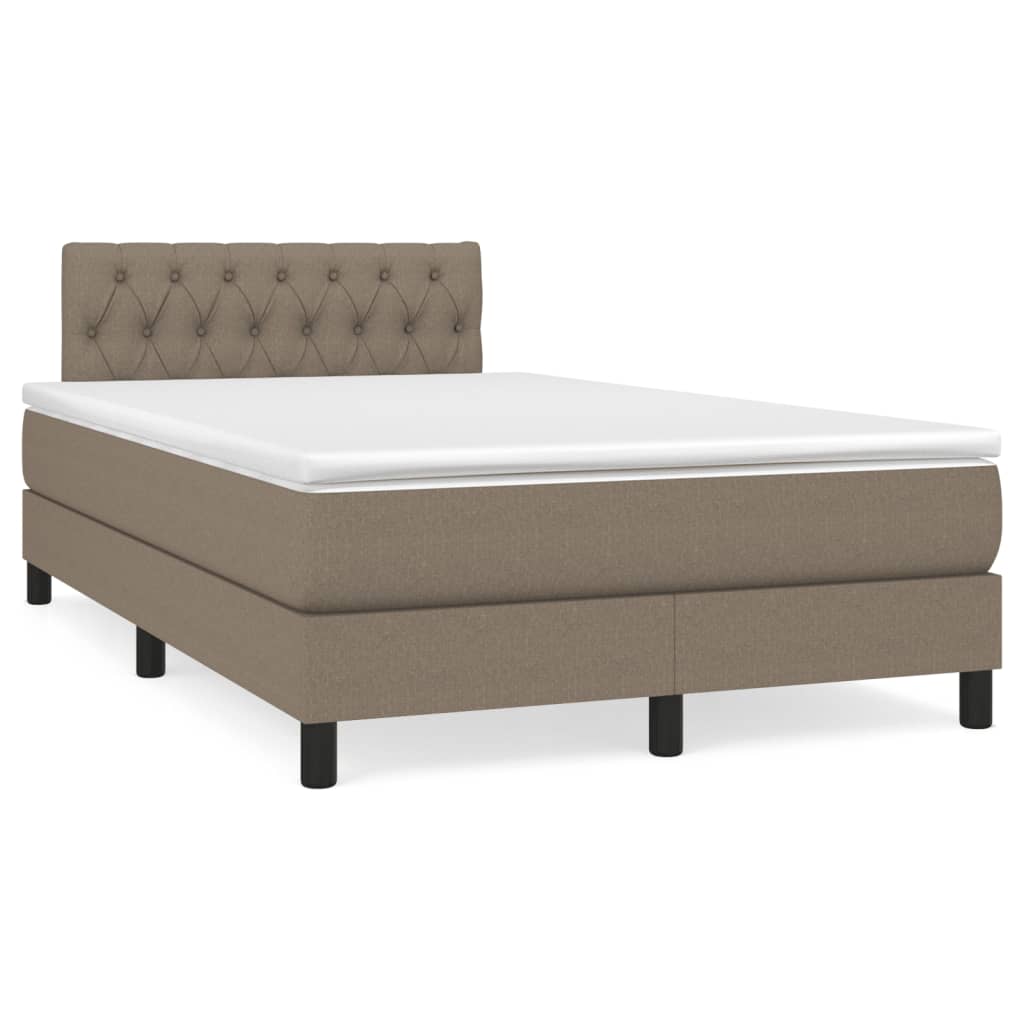 Lit À Ressorts Avec Tête De Lit Tissu
