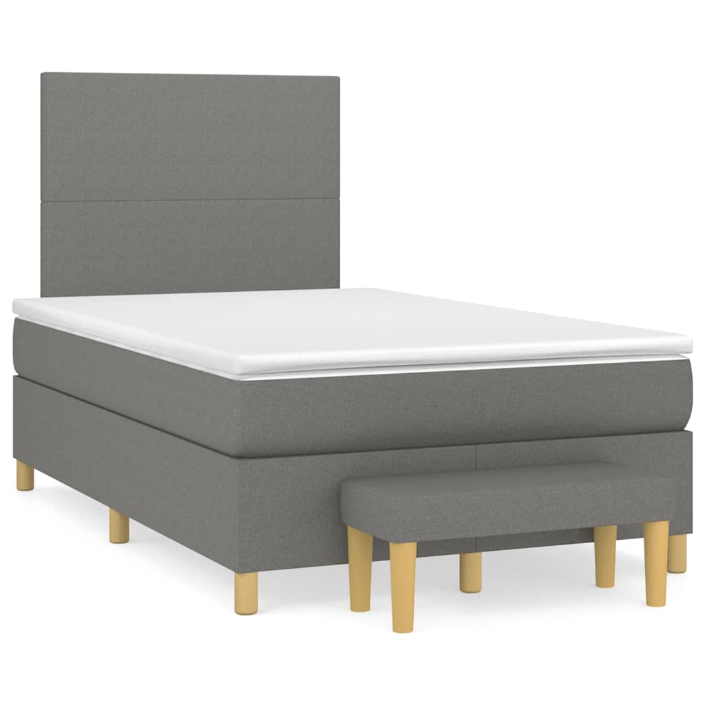Lit À Ressorts Avec Coussin 190 X 90 Cm Tissu