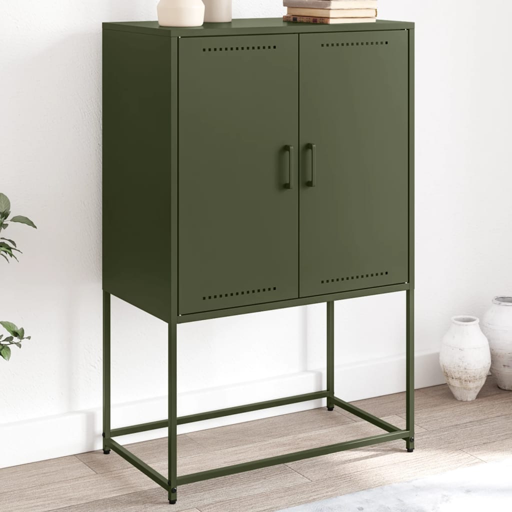 Buffet Haut Olive 68,5X38,5X107 Cm Acier