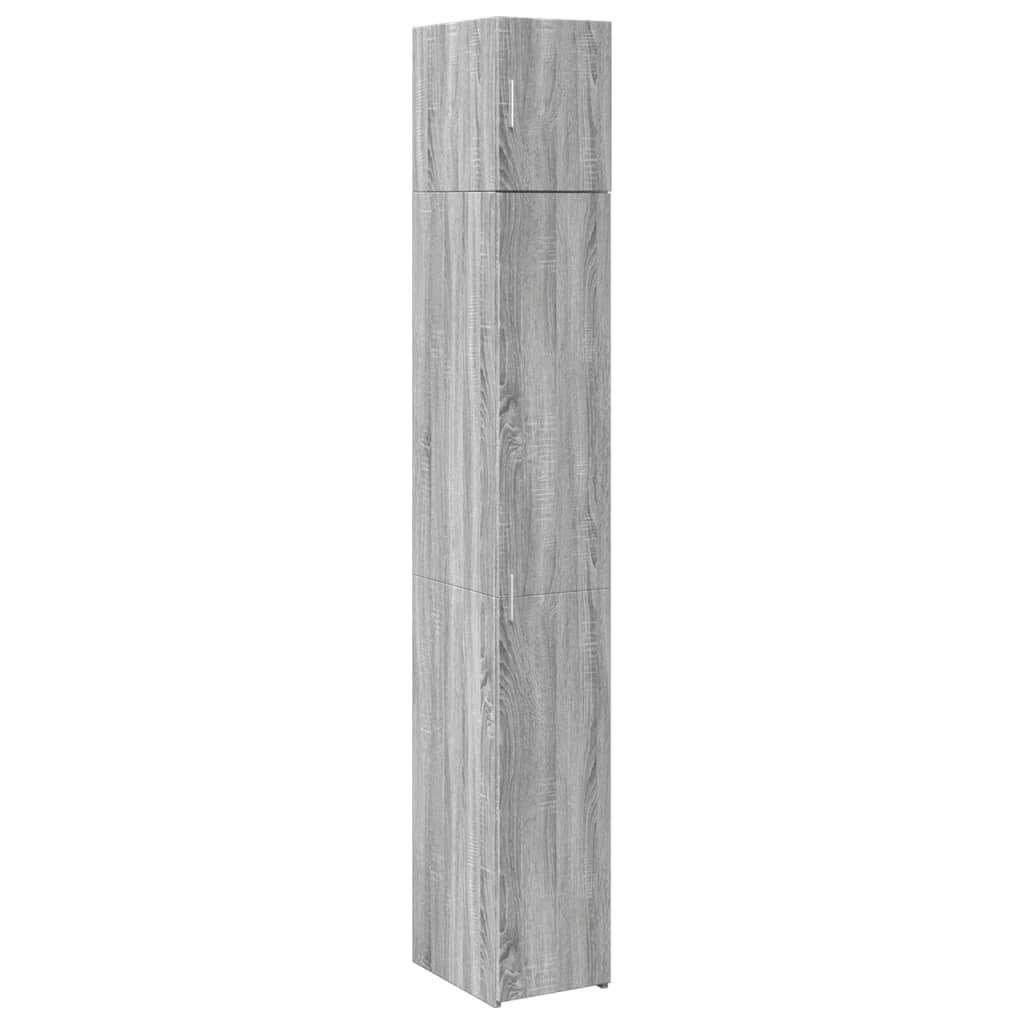Armoire De Rangement Mince 30X42,5X225 Cm Sonoma Gris