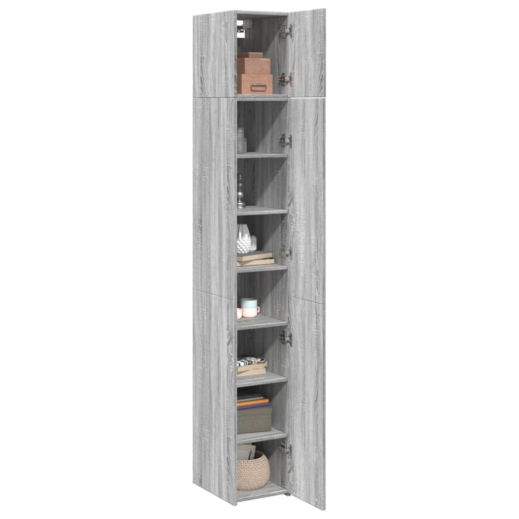 Armoire De Rangement Mince 30X42,5X225 Cm Sonoma Gris