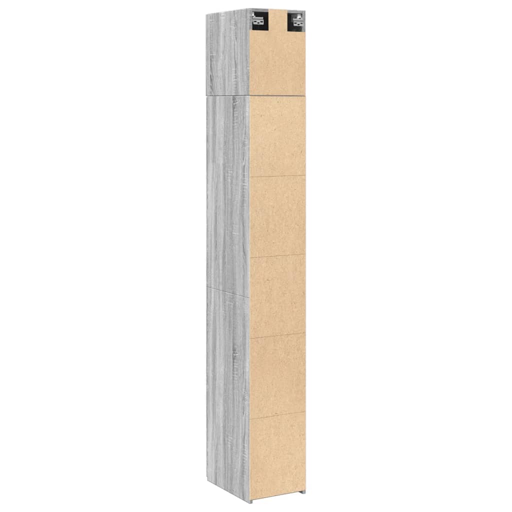 Armoire De Rangement Mince 30X42,5X225 Cm Sonoma Gris