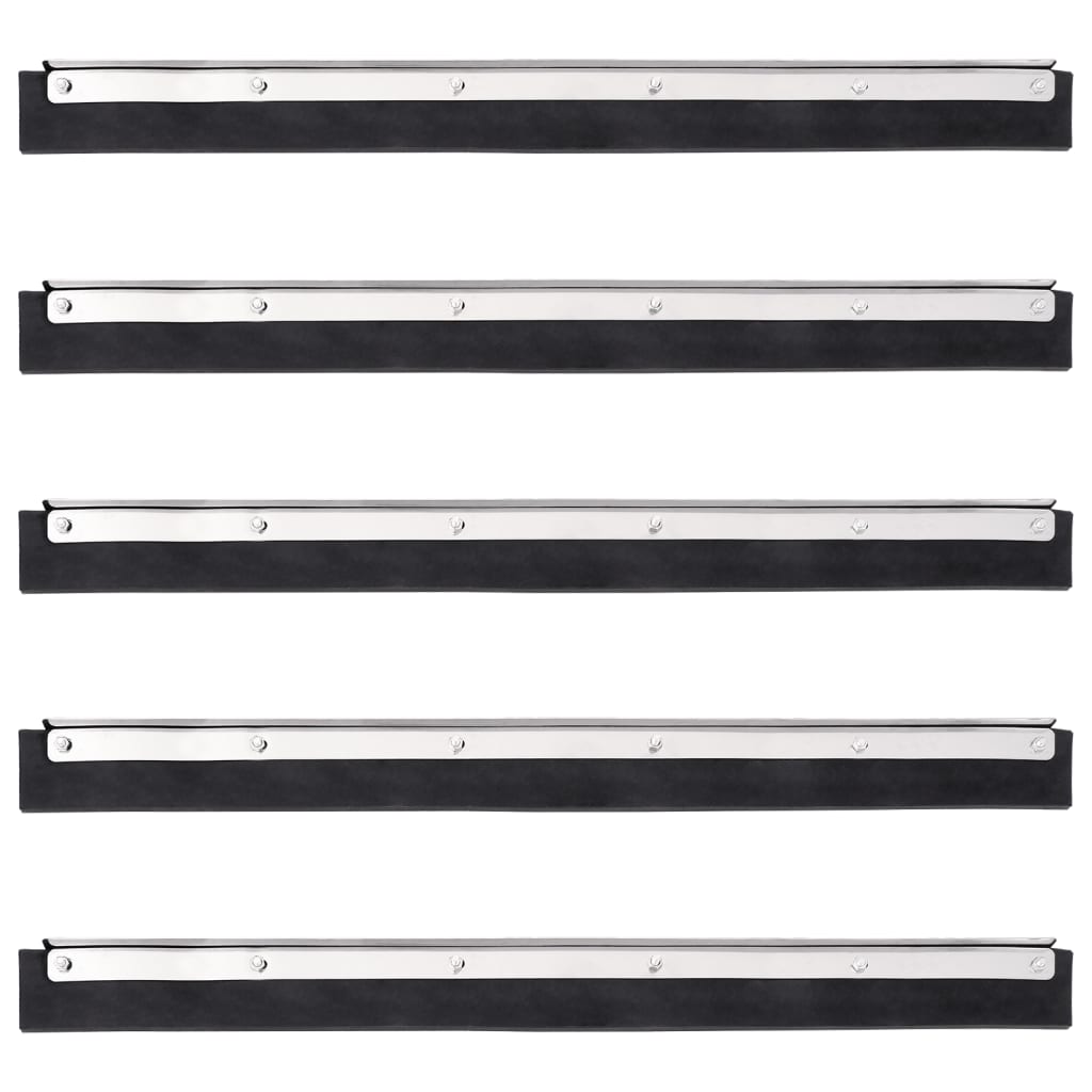 Têtes De Raclette De Sol 5 Pcs 45,5X2X5 Cm Acier Et Caoutchouc
