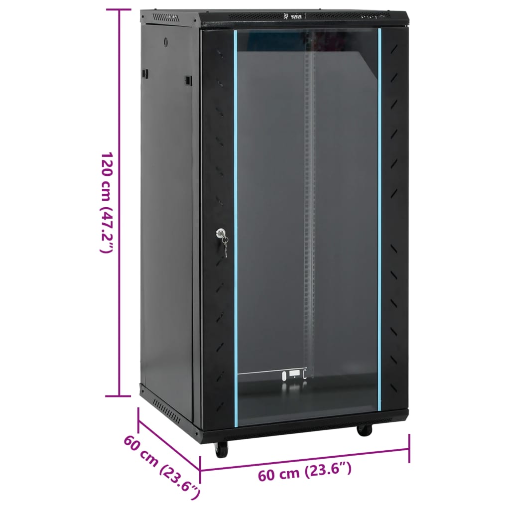 Armoire Réseau Avec Stockage 600 X 600 X 1000 Mm Acier