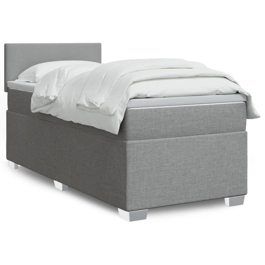 Lit Boxspring Avec Matelas Tissu