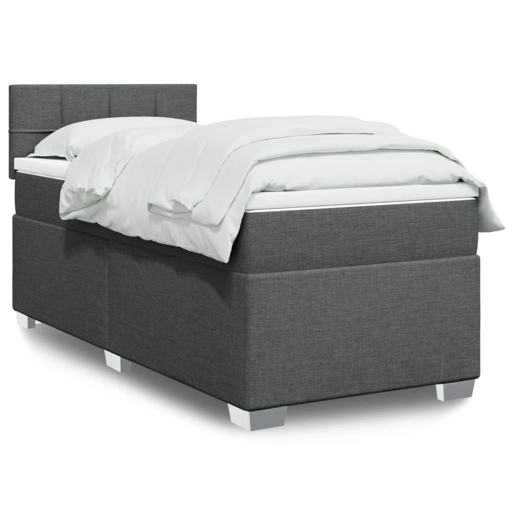 Lit Boxspring Avec Matelas Tissu