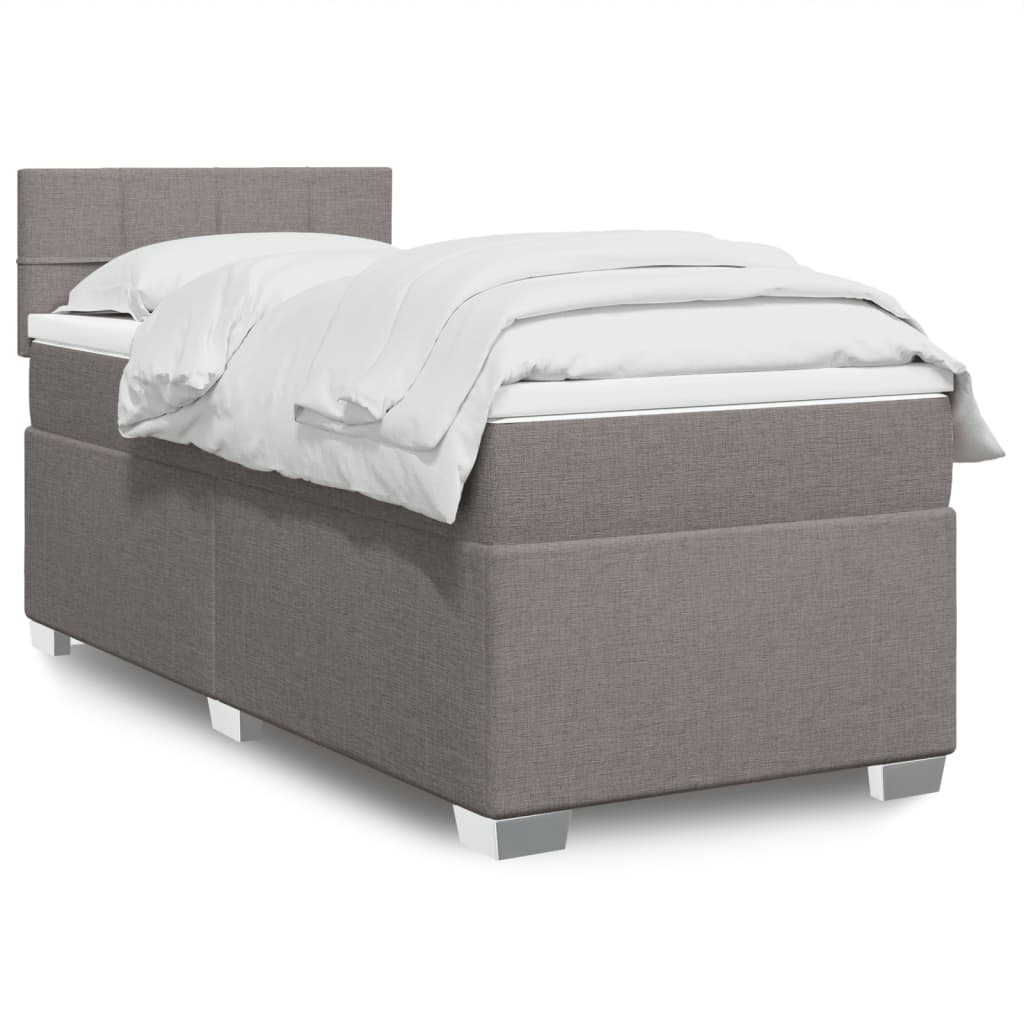 Lit Boxspring Avec Matelas Tissu