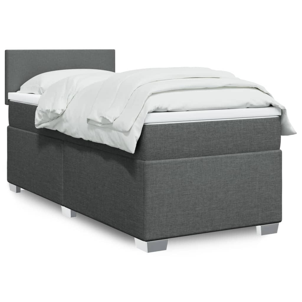 Lit Boxspring Avec Matelas Tissu