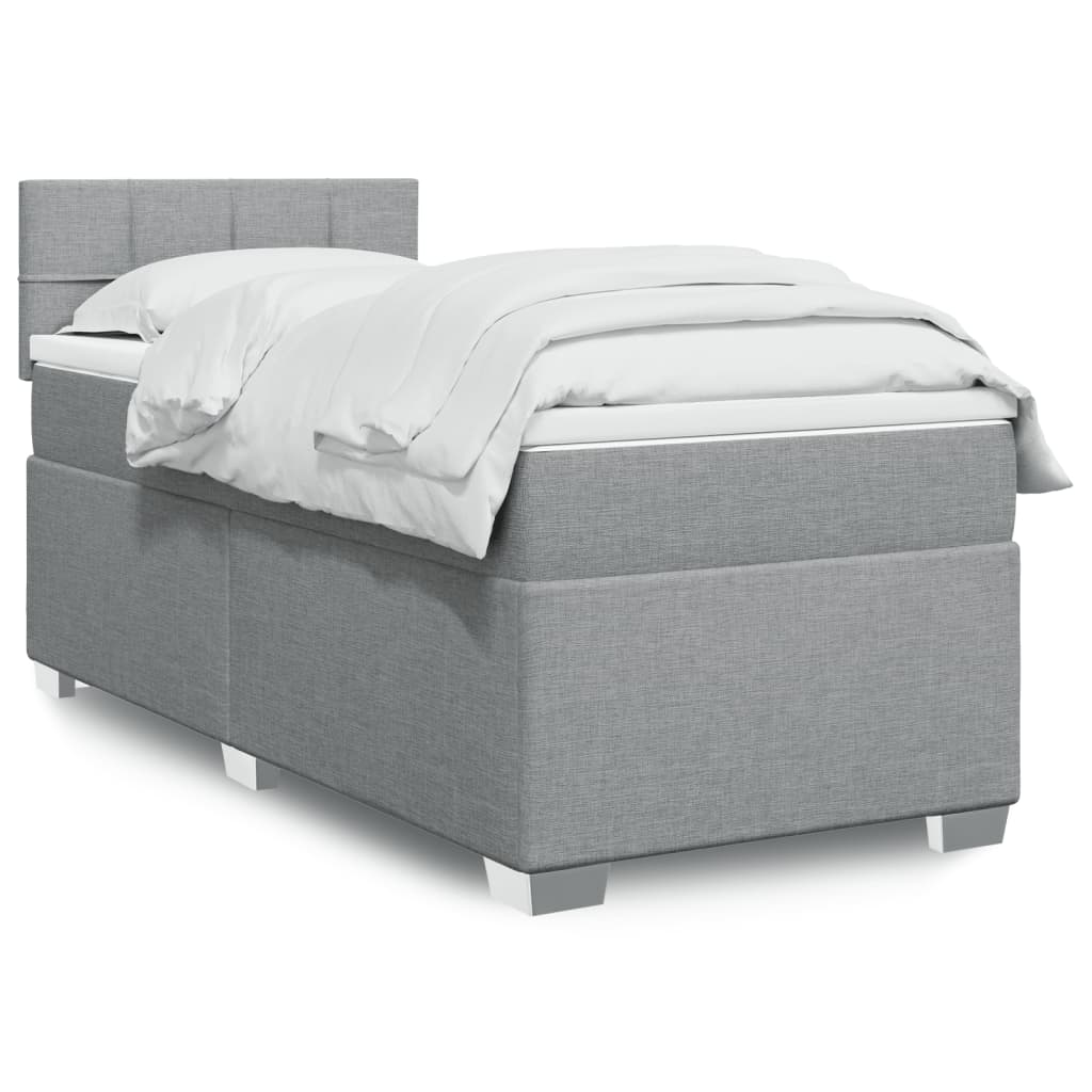 Lit Boxspring Avec Matelas Tissu