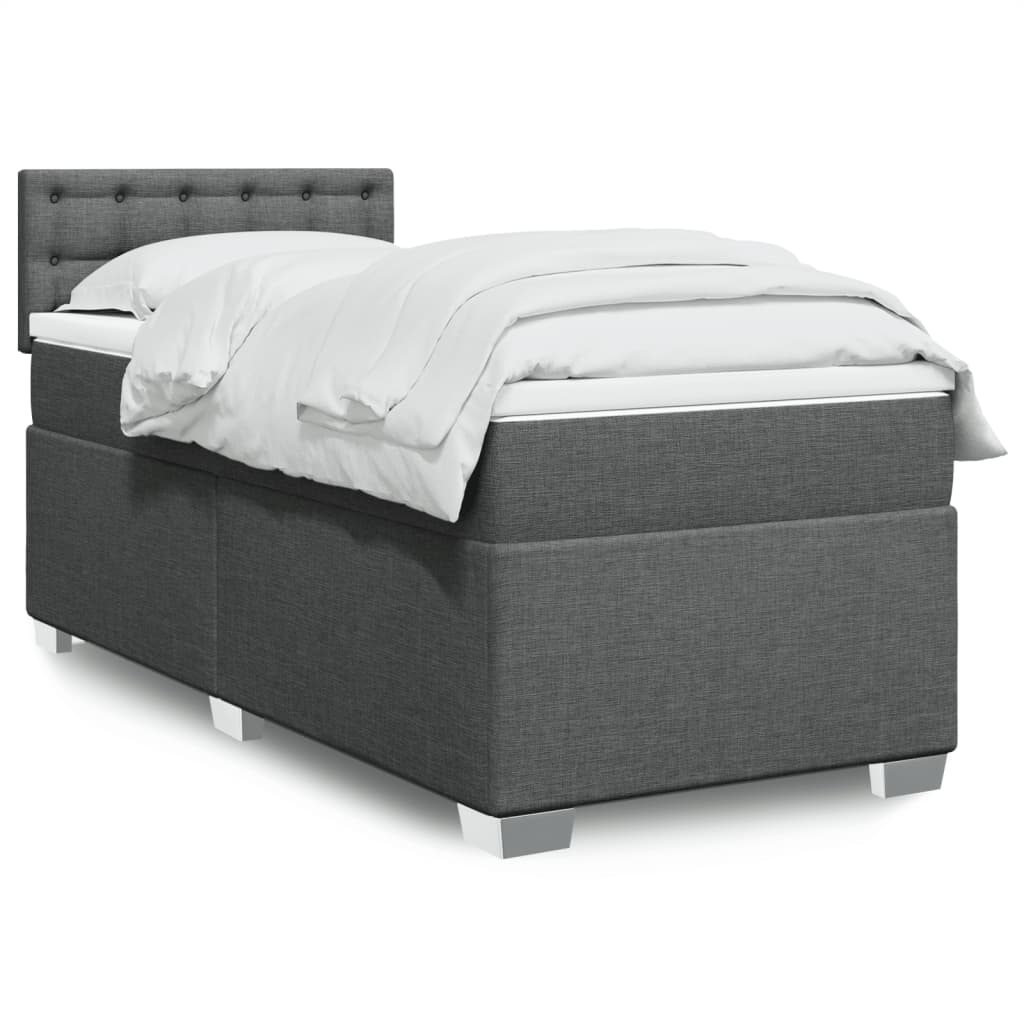 Lit Boxspring Avec Matelas Tissu