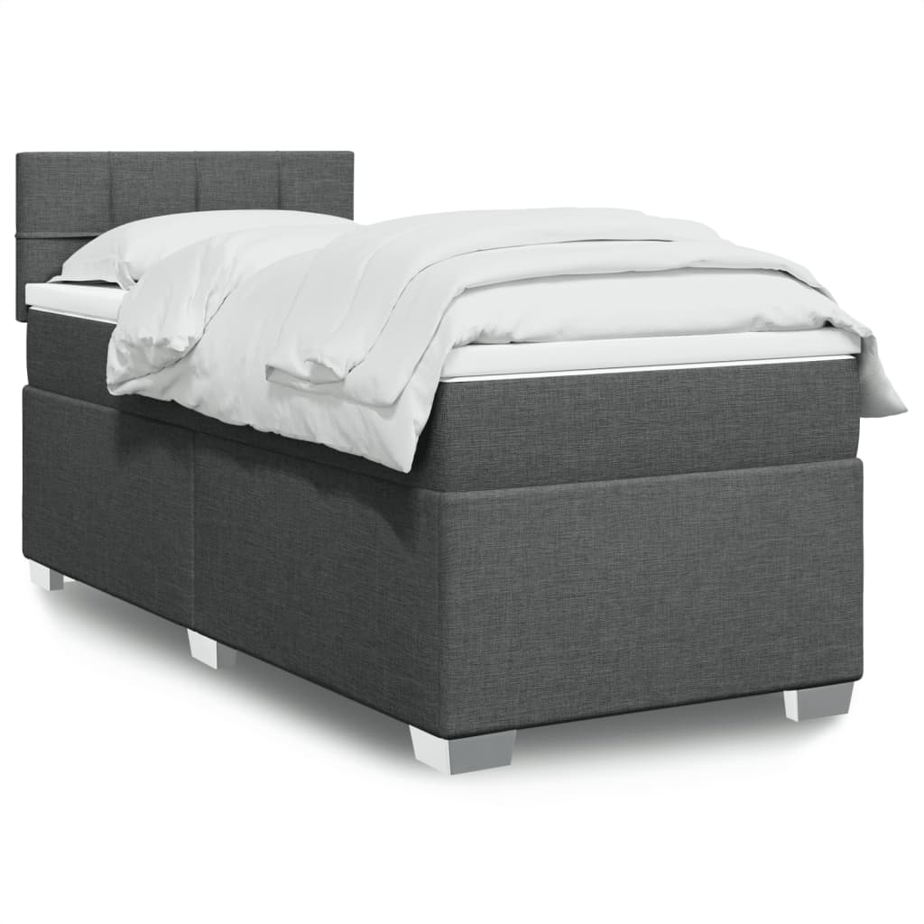 Lit Boxspring Avec Matelas Tissu
