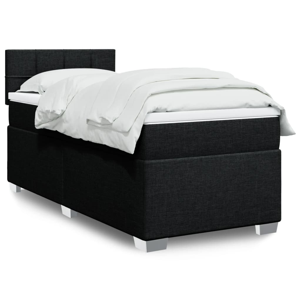 Lit Boxspring Avec Matelas Tissu