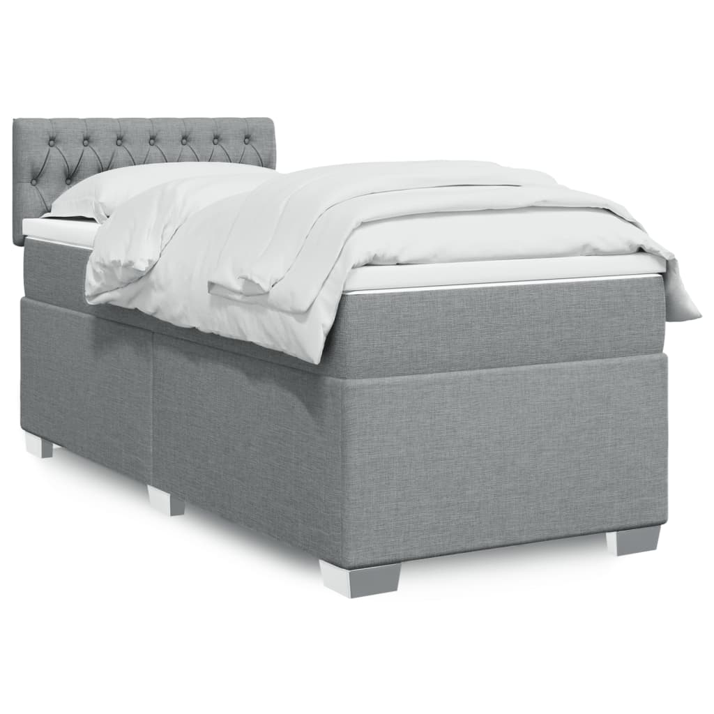 Lit Boxspring Avec Matelas Tissu