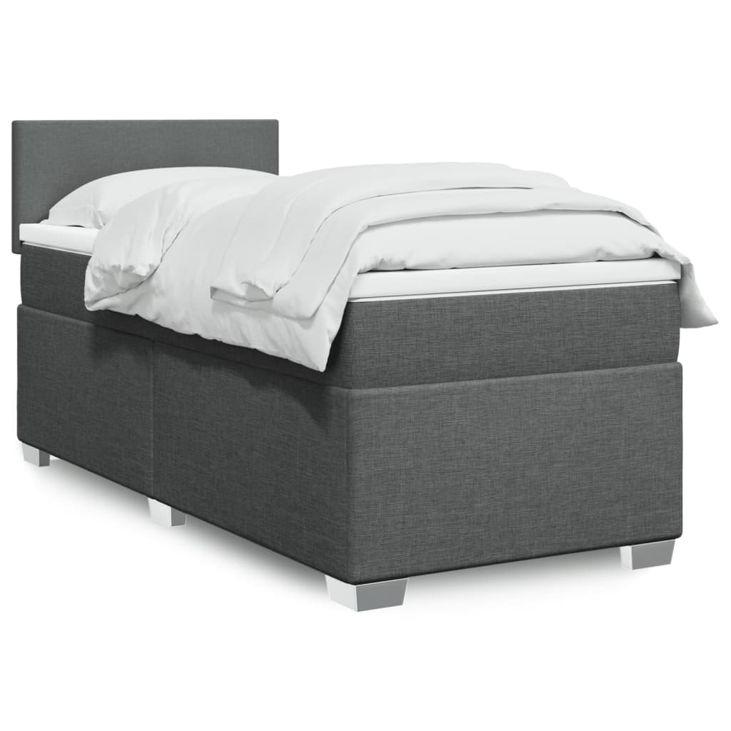 Lit Boxspring Avec Matelas Tissu
