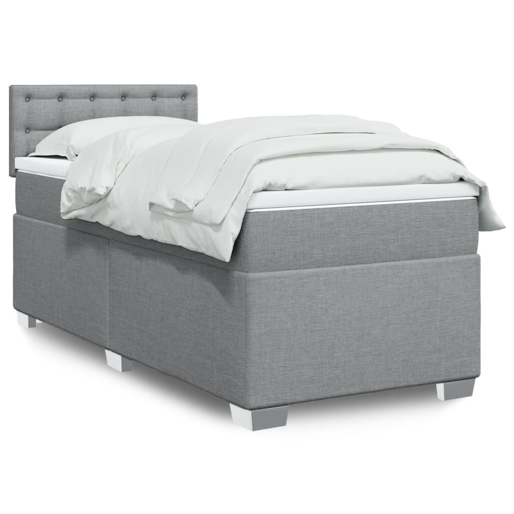 Lit Boxspring Avec Matelas Tissu