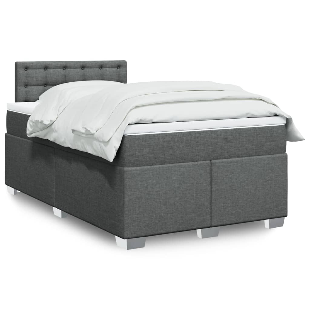 Lit Boxspring Avec Matelas Tissu