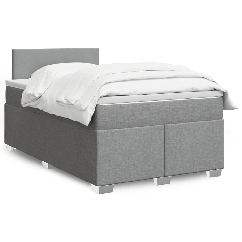 Lit Boxspring Avec Matelas Tissu