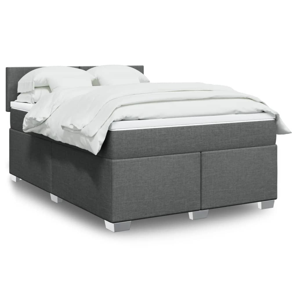 Sommier À Lattes De Lit Avec Matelas Tissu