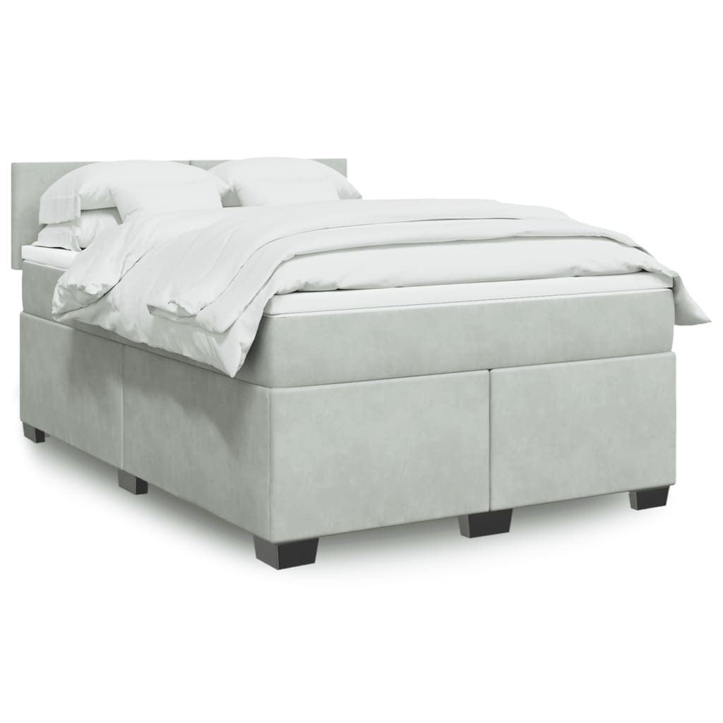 Lit Boxspring Avec Matelas Velours