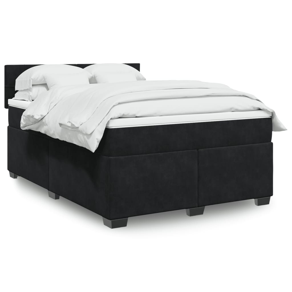 Lit Boxspring Avec Matelas Velours
