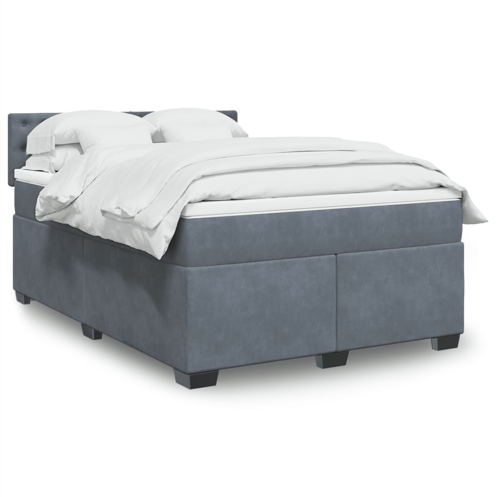 Lit Boxspring Avec Matelas Velours