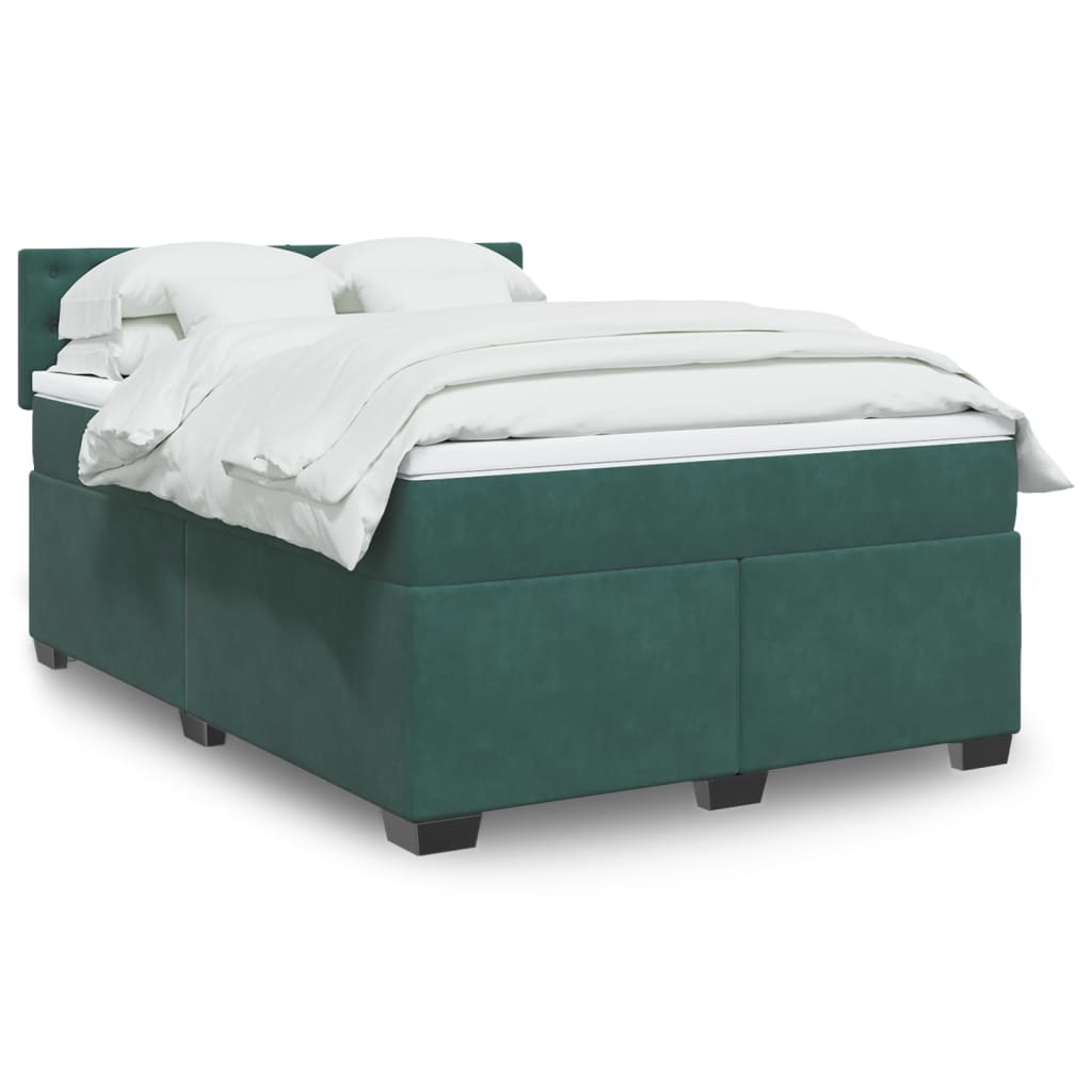 Lit Boxspring Avec Matelas Velours