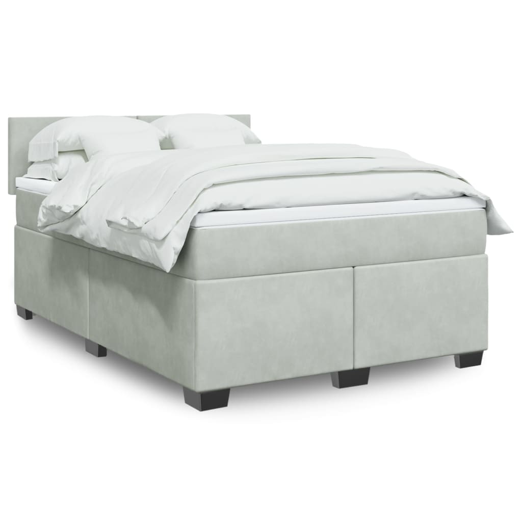 Lit Boxspring Avec Matelas Velours