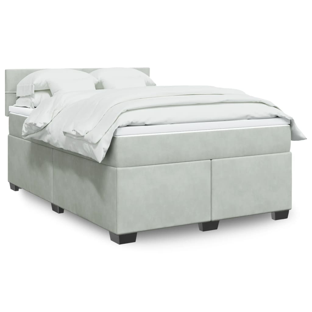 Lit Boxspring Avec Matelas Velours